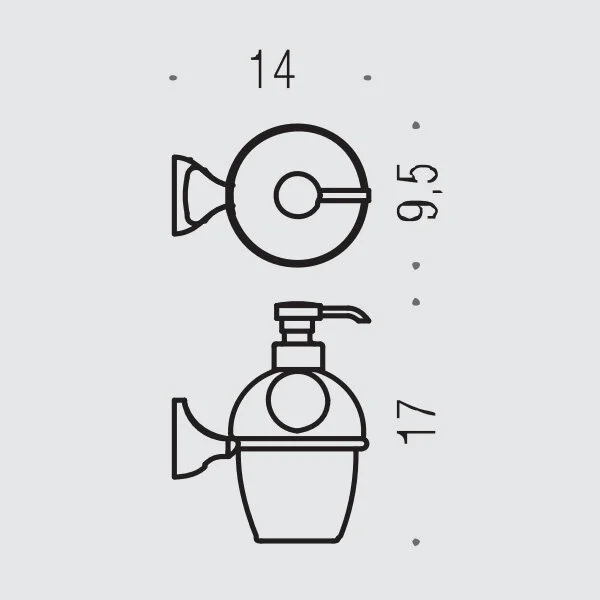 Дозатор для мыла Colombo Melo настенный B9306 (детальная фотография), современные, hi-tech