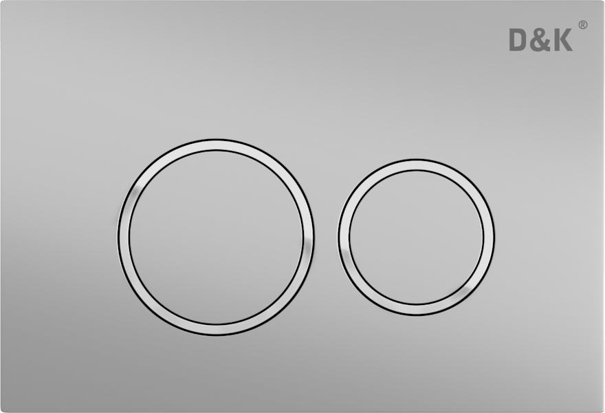 Клавиша смыва D&K Bayern хром матовый DB1529002 (детальная фотография)