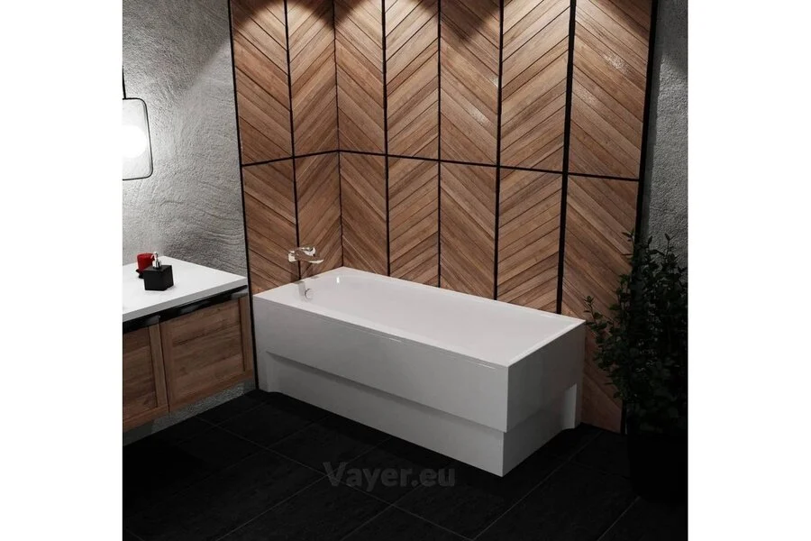 Ванна акриловая Vayer Boomerang Гл000010856 180 х 80 см, белая (детальная фотография), без гидромассажа