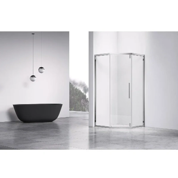 Душевой уголок Vincea Show VSP1-4SH100CL 100х100 см стекло прозрачное (детальная фотография), современные, hi-tech