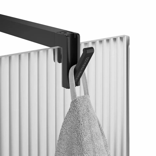 Душевая перегородка Kerama Marazzi Cristallo 120 см профиль черный CT.120.WI.BLK.M (детальная фотография), современные, hi-tech