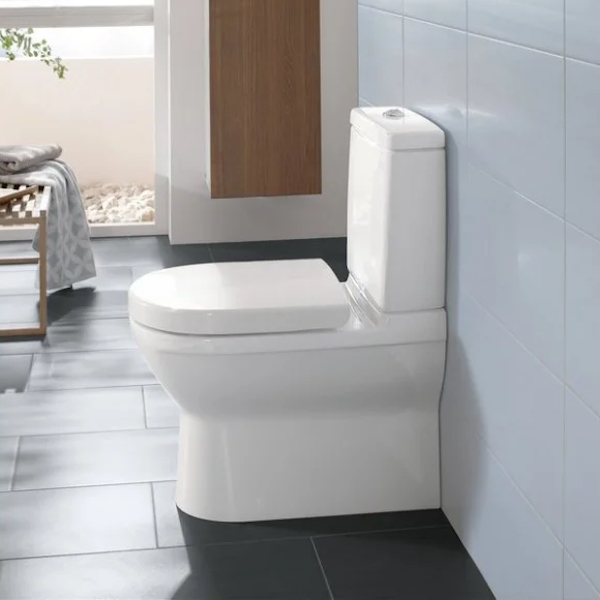 Унитаз напольный Villeroy&Boch O.novo 565810 (детальная фотография), с вертикальным выпуском в пол, с горизонтальным, прямым выпуском, с прямым выпуском