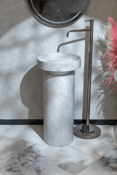 Раковина Boheme Corian 40 см amani grigio 801-GR (детальная фотография), под мрамор, другие