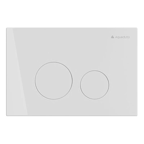 Клавиша смыва Aqueduto CIRCULO белая глянцевая - фото 1
