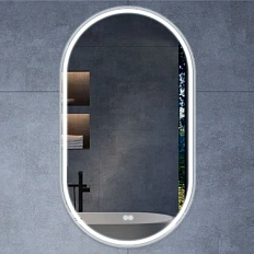 Зеркало с подсветкой Vincea 50 см без окантовки, с функцией антизапотевания