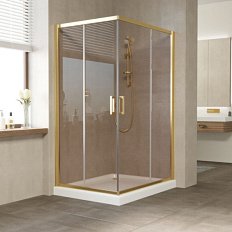 Душевой уголок стекло бронза Vegas-glass ZA-F 120х100 05