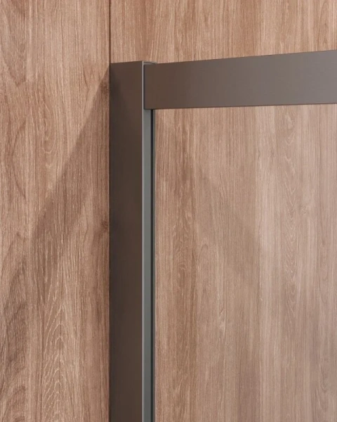 Душевой уголок Cezares Molveno 90х90 см стекло прозрачное профиль оружейная сталь MOLVENO-R-2-90-C-GM-IV (детальная фотография), прозрачные