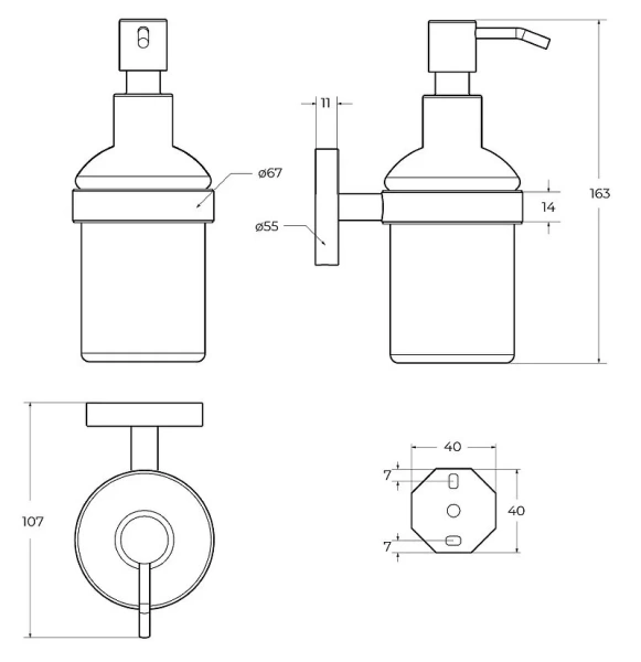 Дозатор для мыла Cezares Relax хром RELAX-SOIS-V-01 (детальная фотография), современные, hi-tech