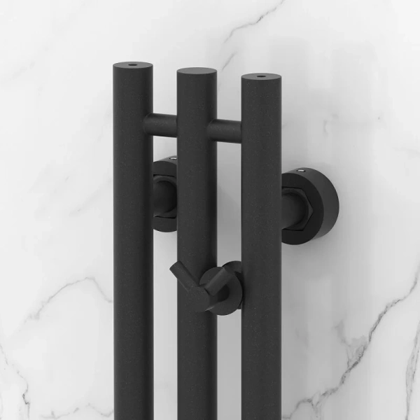 Полотенцесушитель водяной Сунержа Терция PRO 10х120 см темный титан муар 15-0444-1210 (детальная фотография), вертикальные, узкие, другие