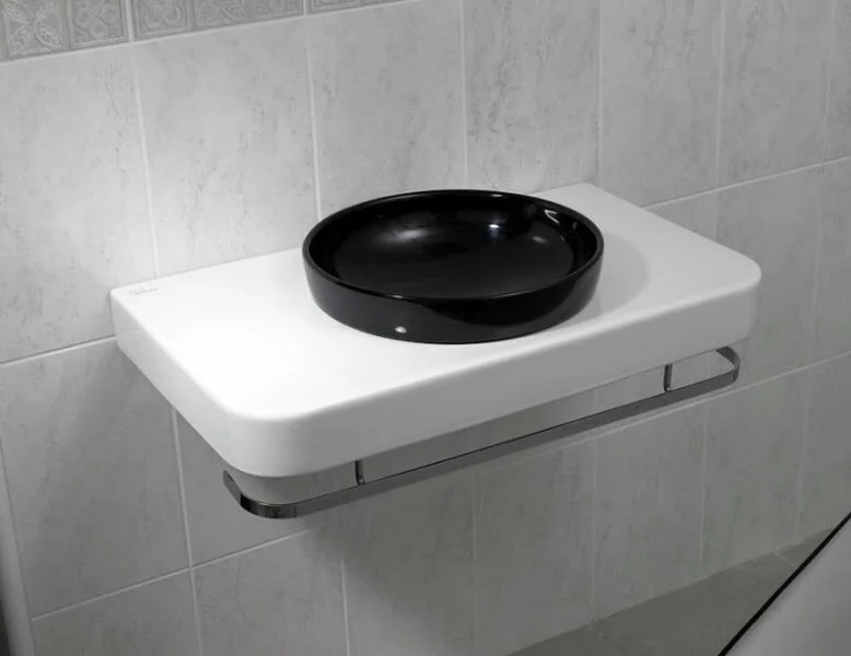 Раковина VitrA Water Jewels 40 см черная 4334B070-0016 (детальная фотография), черные