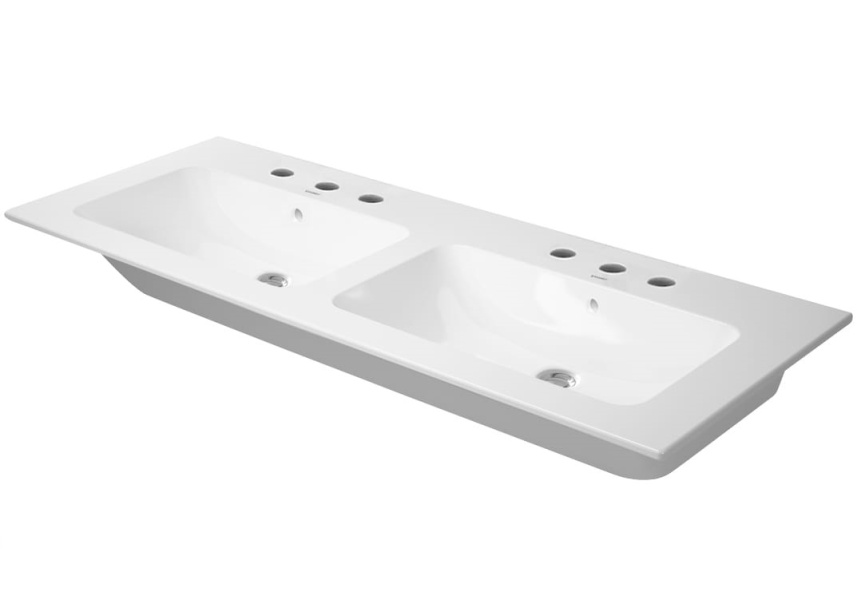 Раковина двойная с тремя отверстием под смеситель Duravit ME by Starck 2336130030 (детальная фотография)