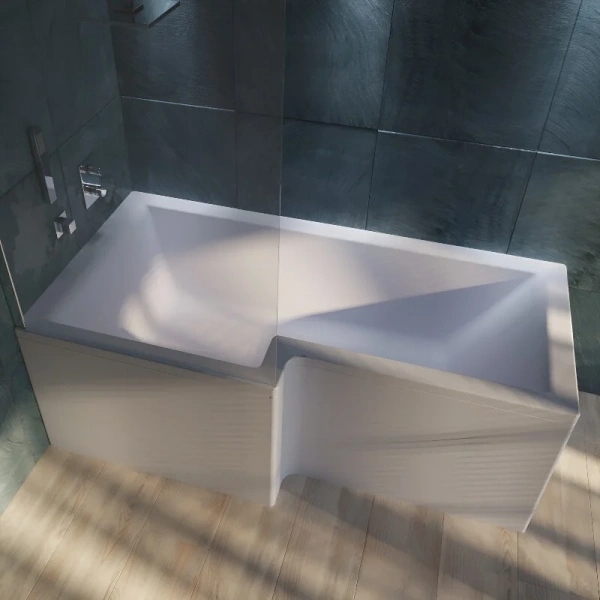 Ванна акриловая 1MarKa Linea 01лин16585лкп/01лин16585пкп, 165 x 85 см, левая/правая, цвет белый (детальная фотография) index_1