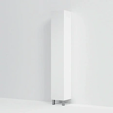 Шкаф-пенал напольный Am.Pm Gem 30 см левый белый глянец