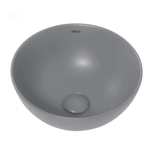 Раковина Abber Bequem 32 см серая матовая - фото 3