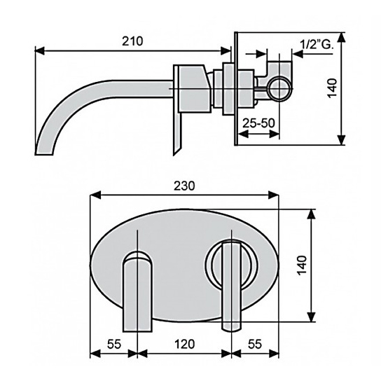 Схема (детальная фотография), для раковины
