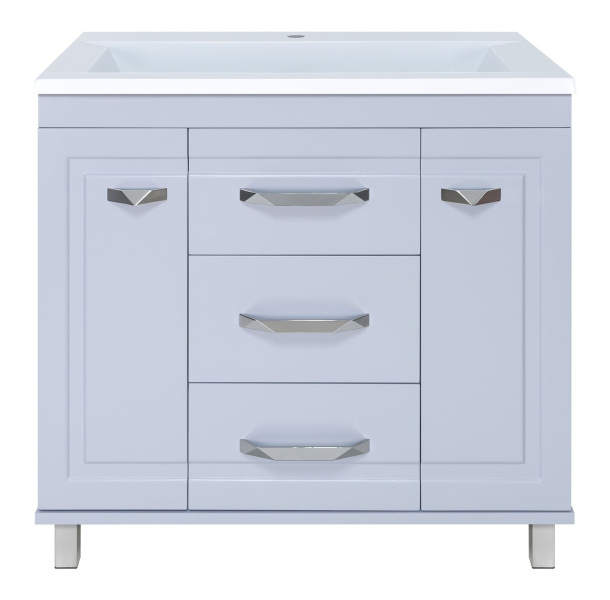 Тумба под раковину напольная Misty Терра 90 см серая П-Тер01090-01503Я (детальная фотография)