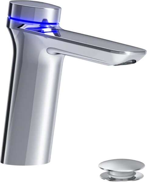 Смеситель для раковины Am.Pm Inspire 2.0 TouchReel электронный с донным клапаном F50A82400 (детальная фотография), с 1 монтажным отверстием