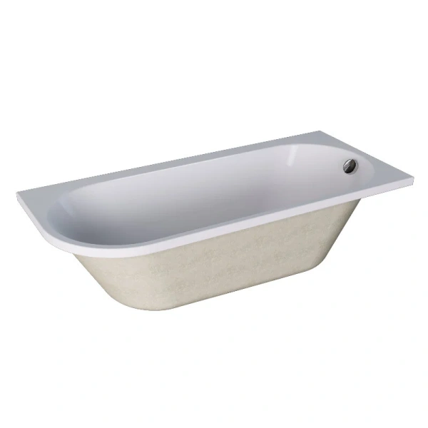 Ванна акриловая 1MarKa Alisa 01али1775лкс2+/01али1775пкс2+, 170 x 75 см, левая/правая, цвет белый (детальная фотография), угловые, приставные, встраиваемые