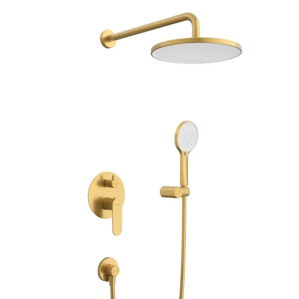 Душевой комплект Cezares Stylus брашированное золото STYLUS-DSET-BORO (детальная фотография), золотые