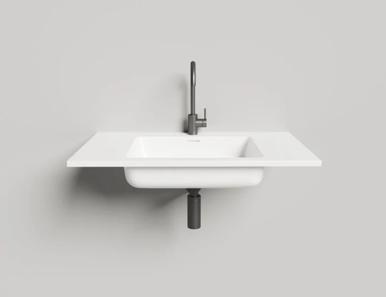 Раковина Salini Onda 80 см покраска по RAL полностью 1402201MF (детальная фотография), подвесные, пристенные