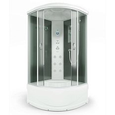 Душевая кабина, задняя стенка чёрная, стекло тонированное, Erlit Comfort ER 4510TP-C4