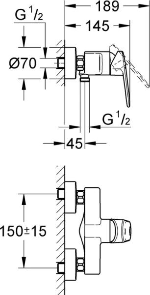 Смеситель для душа Grohe Europlus 33577002 (детальная фотография), для душа
