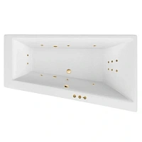 Ванна гидромассажная Excellent Sfera Smart 170 x 100 см, правая, белый/золото, WAEX.SFP17.SMART.GL