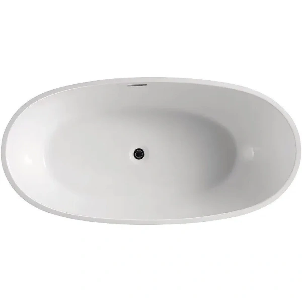 Ванна акриловая Azario Leeds LEE17085 170 х 85 x 58 см отдельностоящая, белая (детальная фотография), современныe, hi-tech