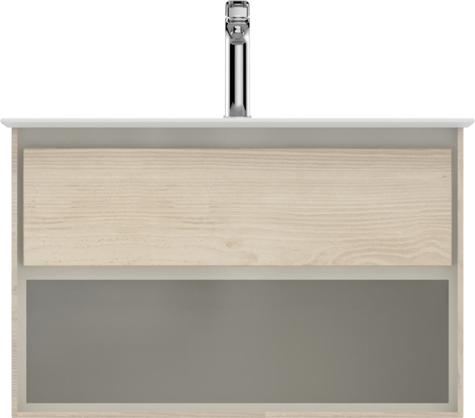 Тумба под раковину подвесная Ideal Standard Connect Air 80 см светло-коричневая E0827UK (детальная фотография), подвесная, пристенная