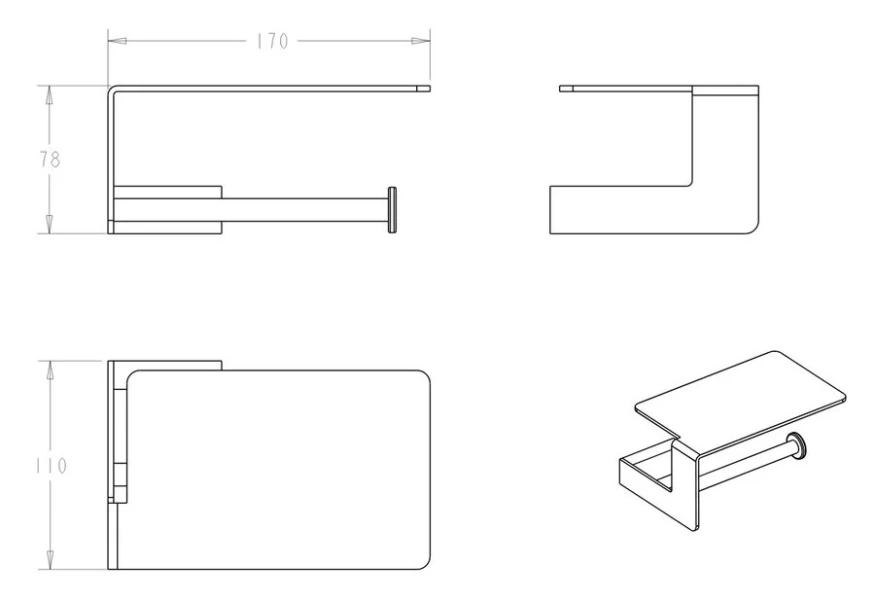 Бумагодержатель Boheme Q белый матовый 10941-MW (детальная фотография), современные, hi-tech