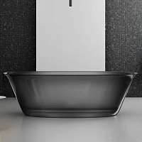 Ванна из полиэфирной смолы Abber Kristall 170x75 см черная