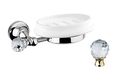 Мыльница Cezares Olimp золото 24 карат, с кристаллом Swarovski