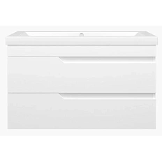 Тумба под раковину подвесная Misty Софт 90 см белая