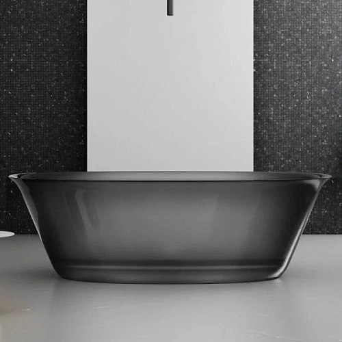 Ванна из полиэфирной смолы Abber Kristall 170x75 см черная - фото 1