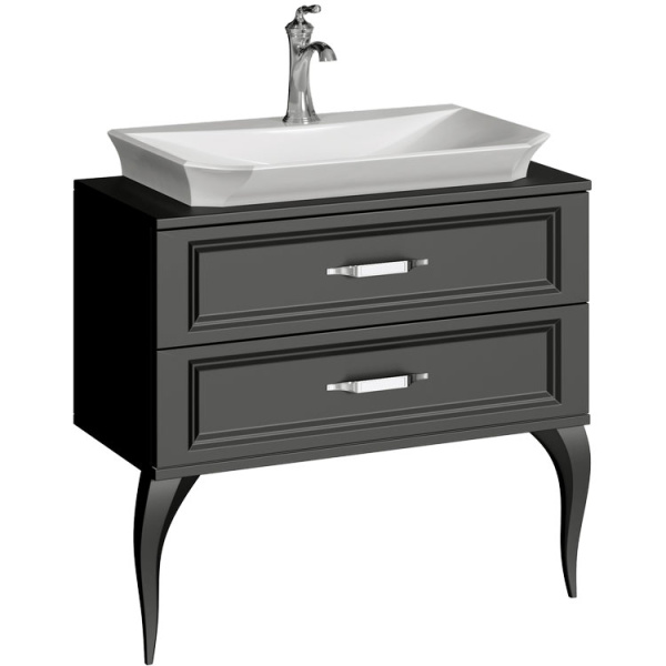 Тумба под раковину напольная Aqwella LaDonna 85 см черная LAD0108BLK (детальная фотография)