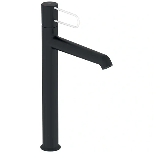 Смеситель для раковины Jacob Delafon Odeon Rive Gauche корпус черный, ручка белая - фото 6