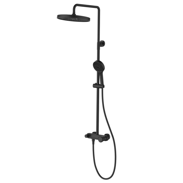 Душевая стойка ALTROBAGNO Ricco 030222 черная матовая ALTROBAGNORicco030222MB (детальная фотография)