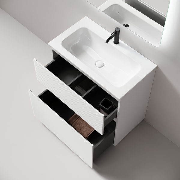 Тумба под раковину напольная Sancos Folk Floor 80 см bianco FL80FW (детальная фотография), современная, hi-tech