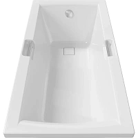 Ванна акриловая Diwo Дмитров 160 x 75 см, с каркасом, с ручками, цвет белый, Щ0000055170/Щ0000055305