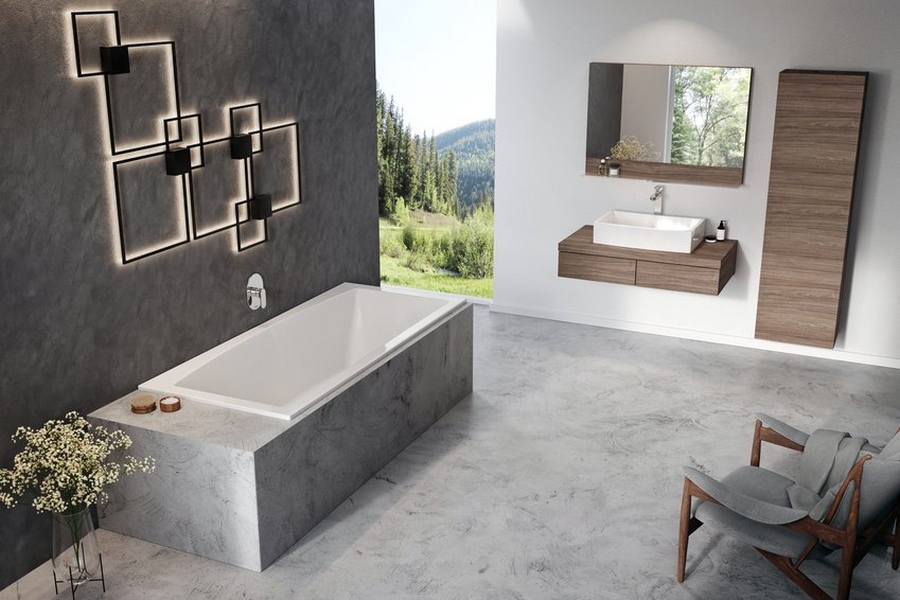 Ванна акриловая Ravak Formy 02 Slim 180х80 см без гидромассажа C891300000 (детальная фотография), акриловые