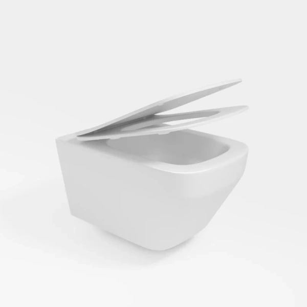 Унитаз подвесной Vincea Edge белый VT1-38T (детальная фотография), современные, hi-tech, прямоугольные