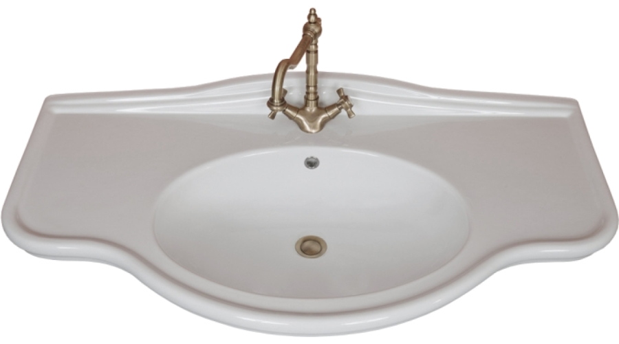 Раковина, керамика, 1 отверстие для смесителя, La Beaute Sabrina CON110DB1 (детальная фотография)