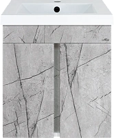 Тумба под раковину подвесная Misty Торос 50 см серый мрамор