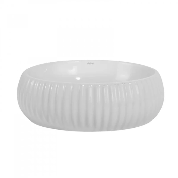 Раковина Abber Bequem 40,5 см белая AC2115 (детальная фотография), накладные (на столешницу), пристенные