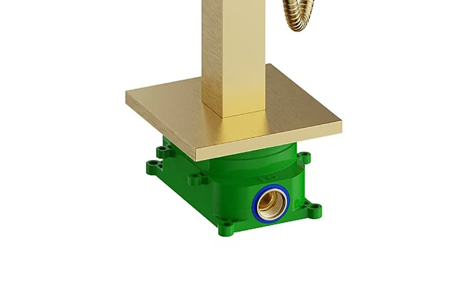 Смеситель для ванны золото матовое Timo Selene 2210/17Y-CR (детальная фотография), округлая форма