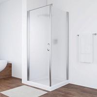 Душевой уголок профиль глянцевый хром стекло сатин Vegas-glass