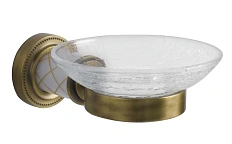 Мыльница Boheme Murano декор белый