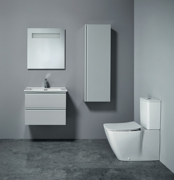 Шкаф-пенал подвесной Ideal Standard Tesi 40 см светло-серый глянцевый T0055PH (детальная фотография), нет в наличии