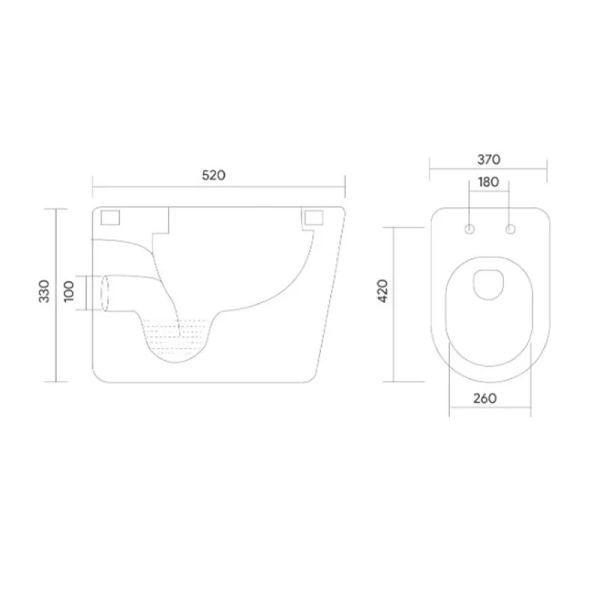 Унитаз подвесной Акватек Альфа безободковый AQ1910-00 (детальная фотография), подвесные, встраиваемые