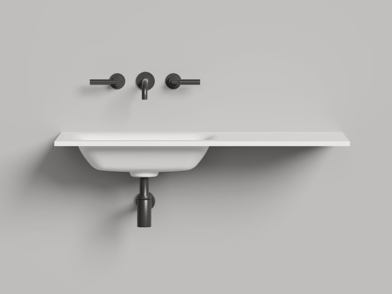 Раковина Salini Onda Flow Round 200 см белый матовый 1402205MN (детальная фотография), современные, hi-tech